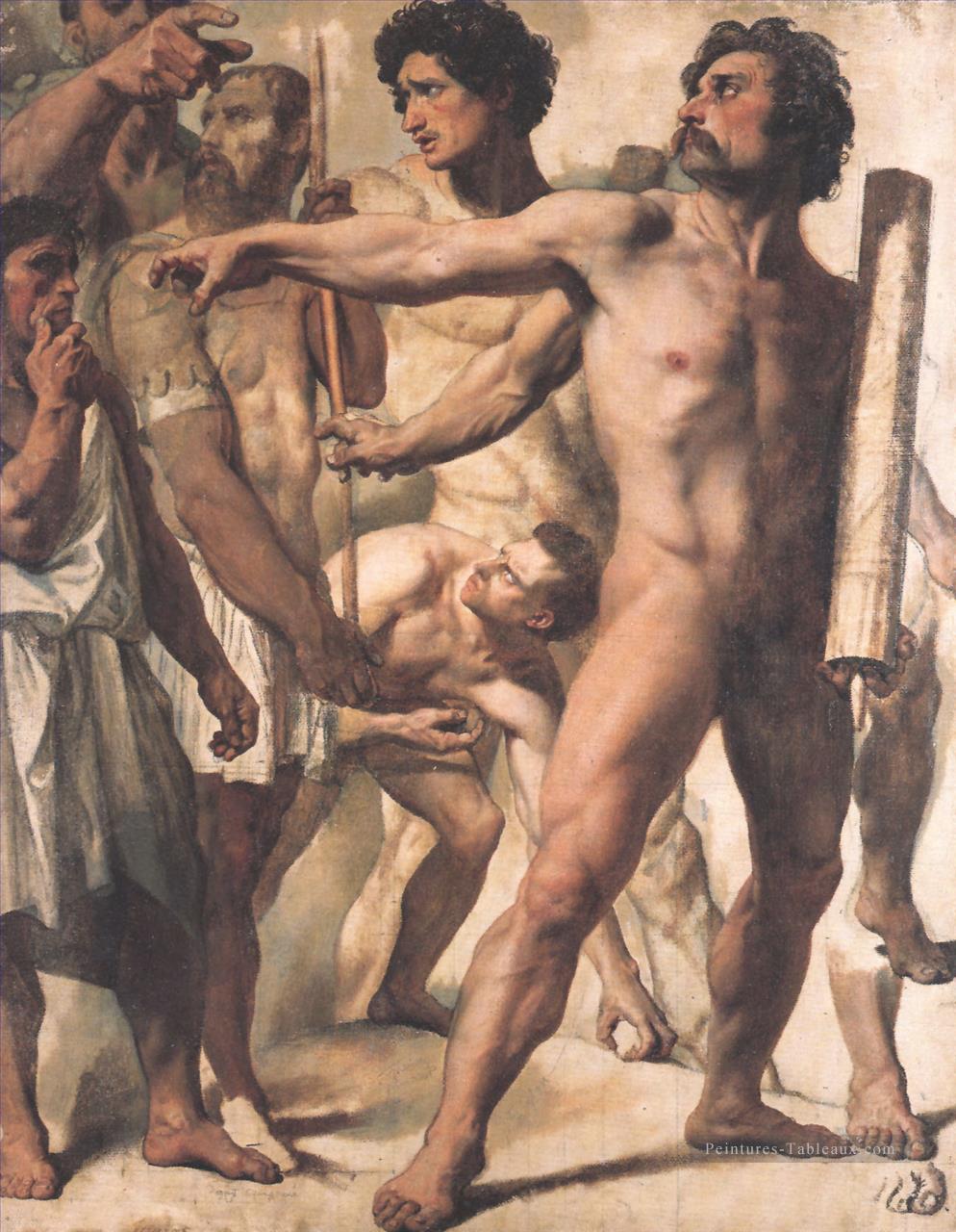 Étude pour le martyre de saint Symphorien Nu Jean Auguste Dominique Ingres Peintures à l'huile